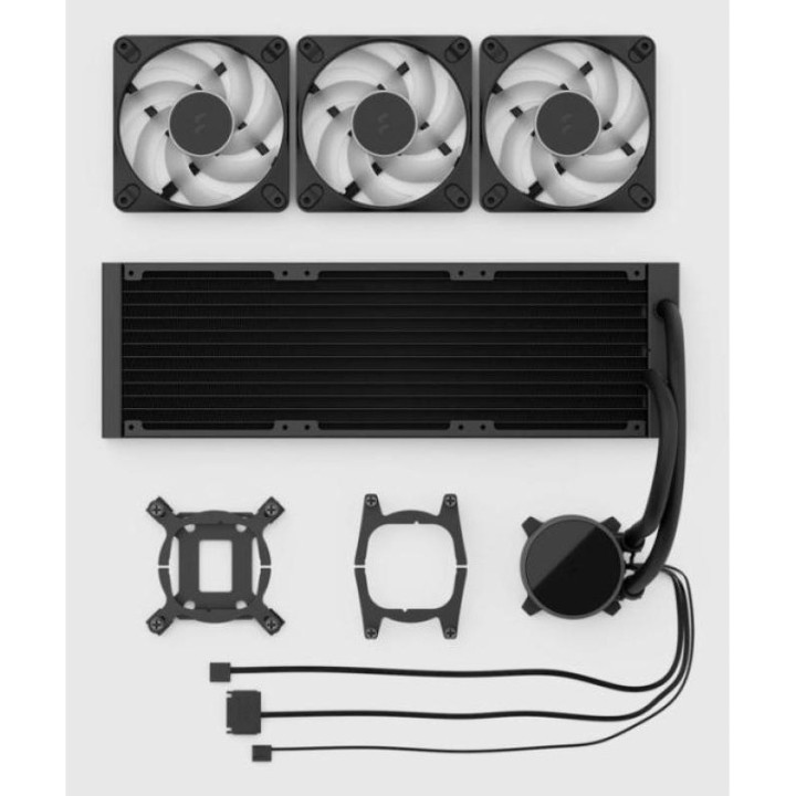 Fractal Design Radius 360 RGB Black Processeur Refroidisseur de liquide tout-en-un 12 cm Noir 1 pièce(s) 