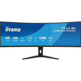 iiyama ProLite XCB4994DQSU-B1 écran plat de PC 124,5 cm (49") 5120 x 1440 pixels Dual QHD LCD Noir 