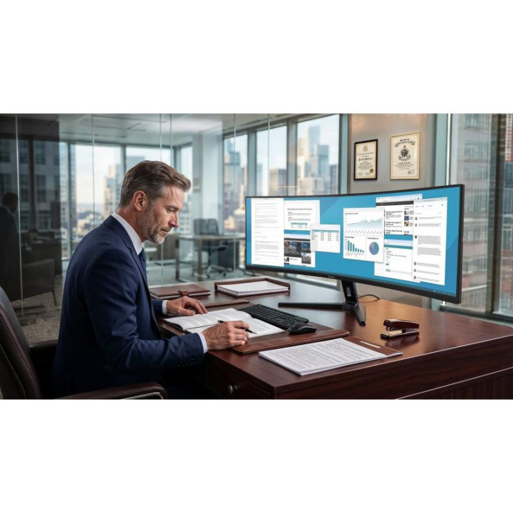 iiyama ProLite XCB4994DQSU-B1 écran plat de PC 124,5 cm (49") 5120 x 1440 pixels Dual QHD LCD Noir 