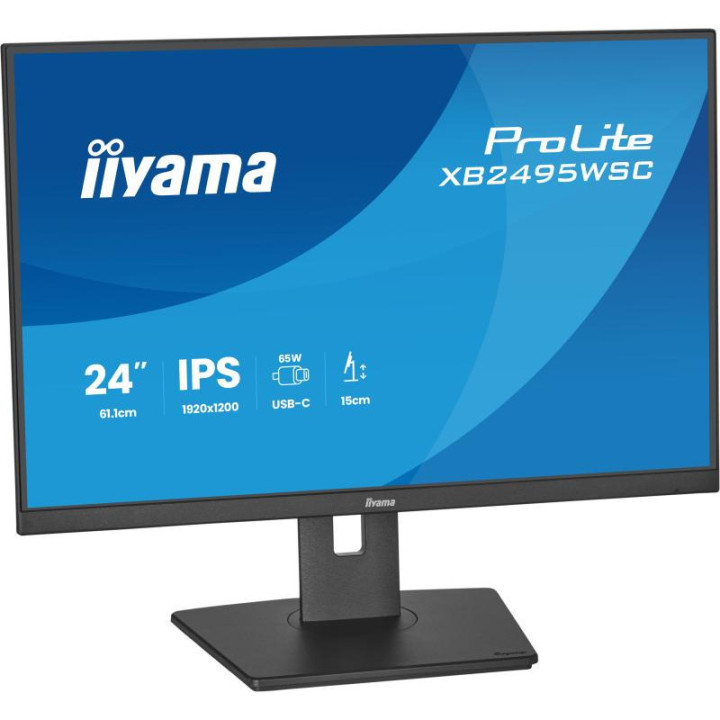 iiyama ProLite XB2495WSC-B1 écran plat de PC 61,2 cm (24.1") 1920 x 1200 pixels WUXGA LED Noir 