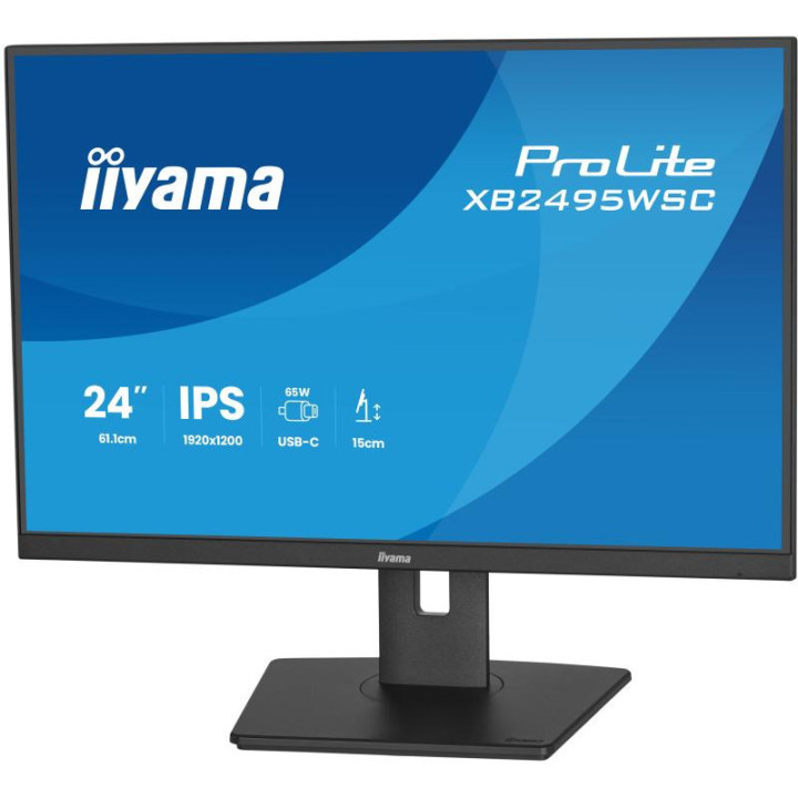 iiyama ProLite XB2495WSC-B1 écran plat de PC 61,2 cm (24.1") 1920 x 1200 pixels WUXGA LED Noir 