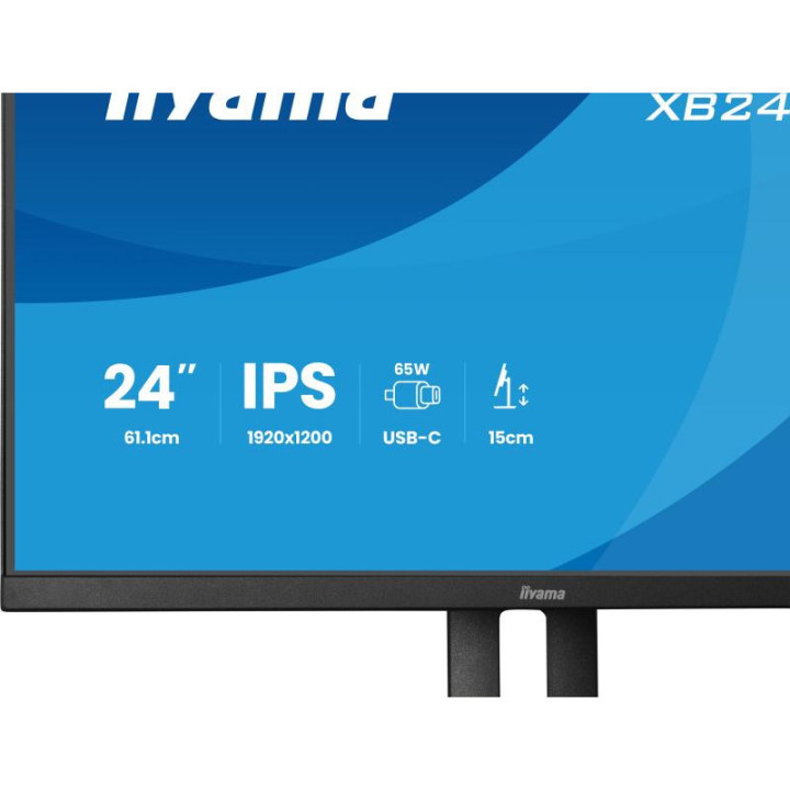iiyama ProLite XB2495WSC-B1 écran plat de PC 61,2 cm (24.1") 1920 x 1200 pixels WUXGA LED Noir 