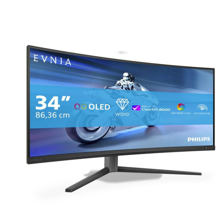 Philips Evnia 6000 34M2C6500/00 écran plat de PC 86,4 cm (34") 3440 x 1440 pixels Wide Quad HD QD-OLED Gris 
