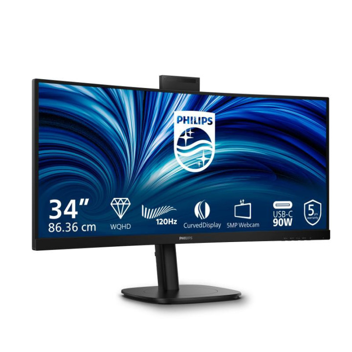 Philips 3000 series 34B2U3600CH/00 écran plat de PC 86,4 cm (34") 3440 x 1440 pixels Wide Quad HD LCD Noir 