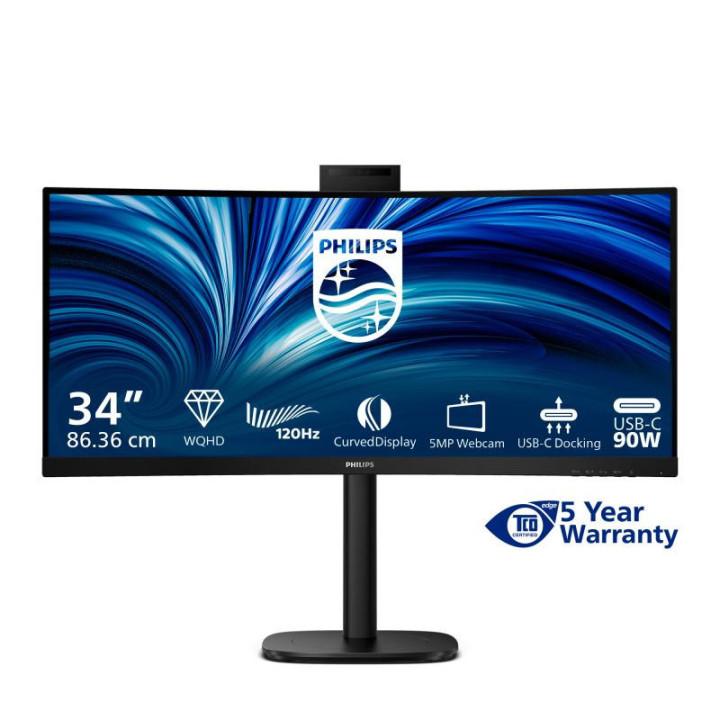 Philips 3000 series 34B2U3600CH/00 écran plat de PC 86,4 cm (34") 3440 x 1440 pixels Wide Quad HD LCD Noir 