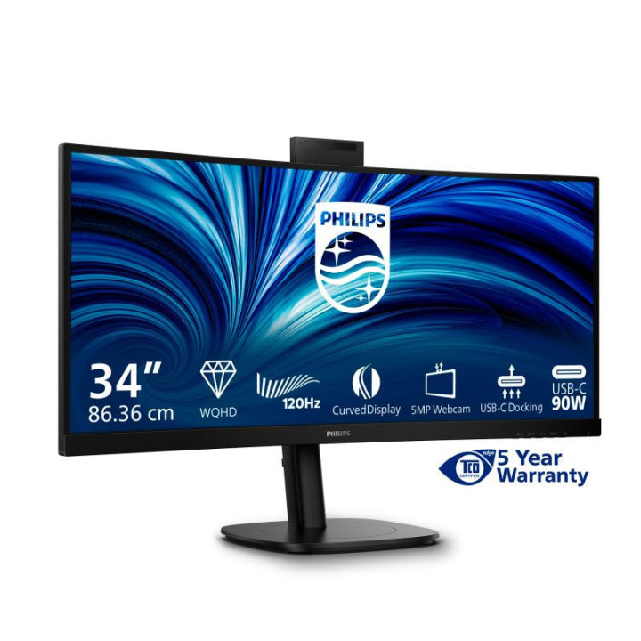 Philips 3000 series 34B2U3600CH/00 écran plat de PC 86,4 cm (34") 3440 x 1440 pixels Wide Quad HD LCD Noir 
