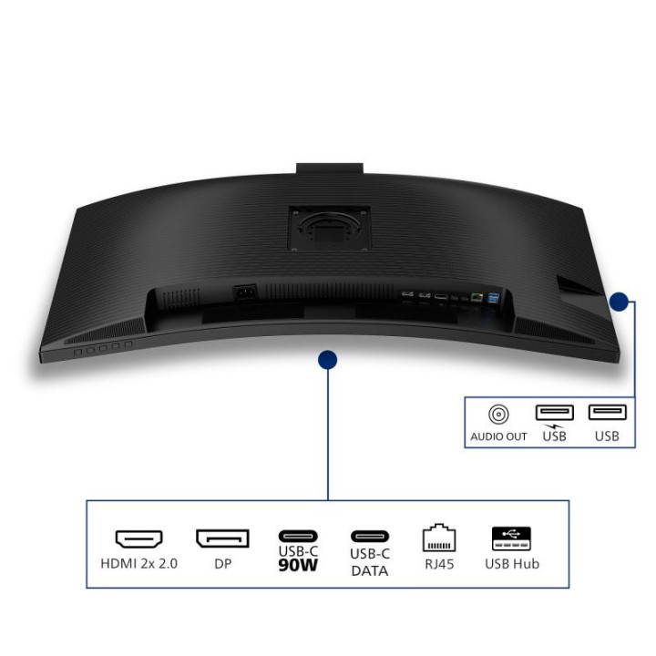 Philips 3000 series 34B2U3600CH/00 écran plat de PC 86,4 cm (34") 3440 x 1440 pixels Wide Quad HD LCD Noir 