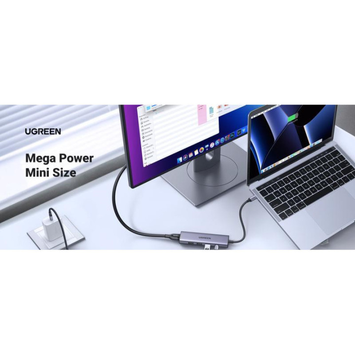 UGREEN Hub 5 en 1 3xUSB3.2/USB-C/HDMI 4K *15596 