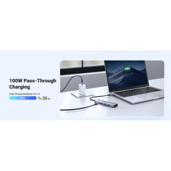 UGREEN Hub 5 en 1 3xUSB3.2/USB-C/HDMI 4K *15596 