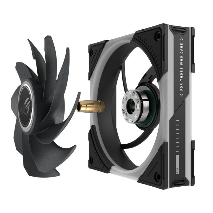 ASUS ROG Eurux GR120 ARGB Reverse Fan - Triple Pack Boitier PC Ventilateur 12 cm Noir, Blanc 3 pièce(s) 