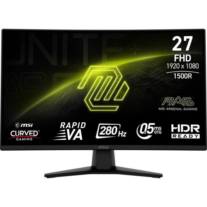 MSI MAG 274CXF écran plat de PC 68,6 cm (27") 1920 x 1080 pixels Full HD Noir 