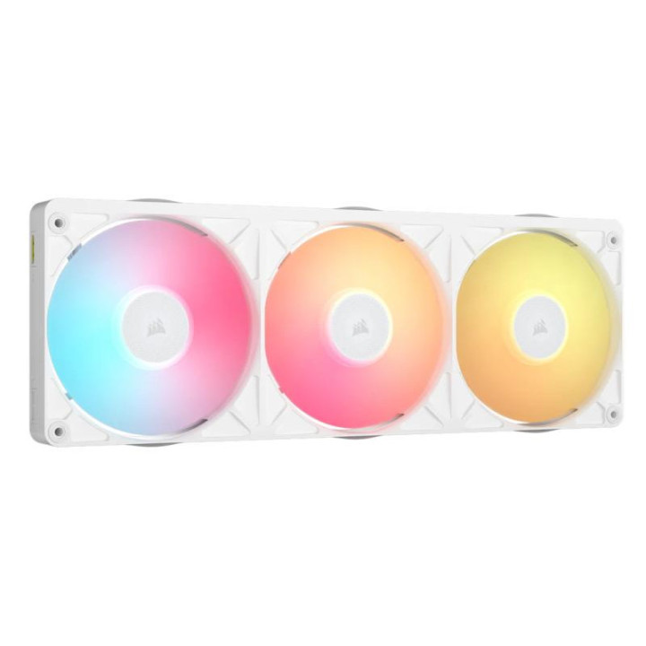 Corsair iCUE LINK RX360 II Unified Frame RGB PWM PC Fans Starter Kit Boitier PC Refroidisseur d'air 12 cm Blanc 1 pièce(s) 
