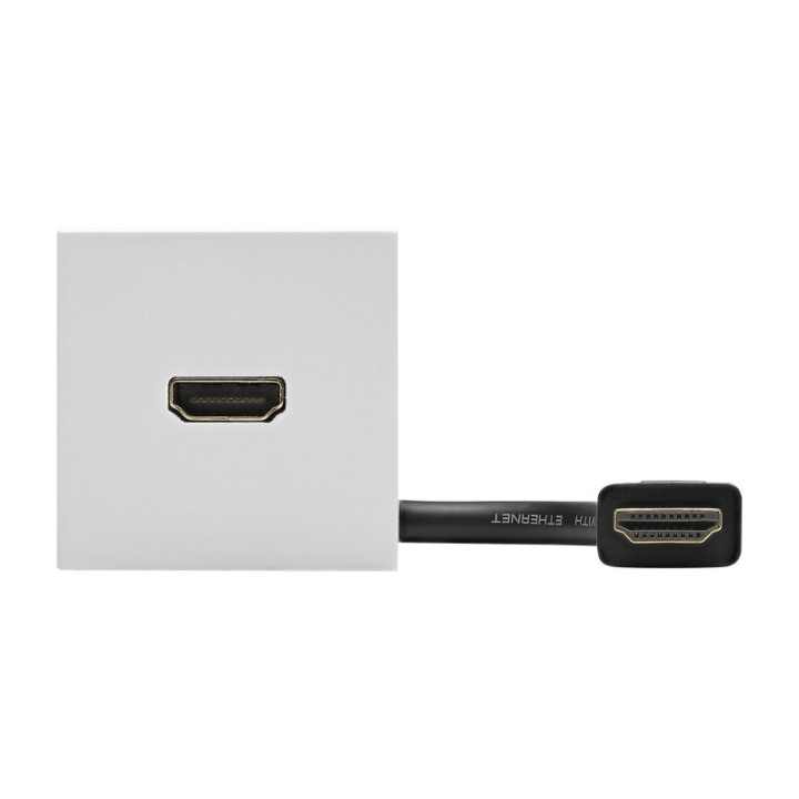 Sommer cable FICHE MODULE HDMI  45x45 mm, plastique, blanc 