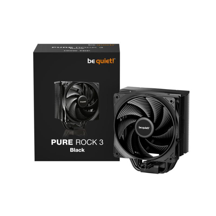 be quiet! PURE ROCK 3 Black | Ventirad mono tour, socket Intel et AMD 