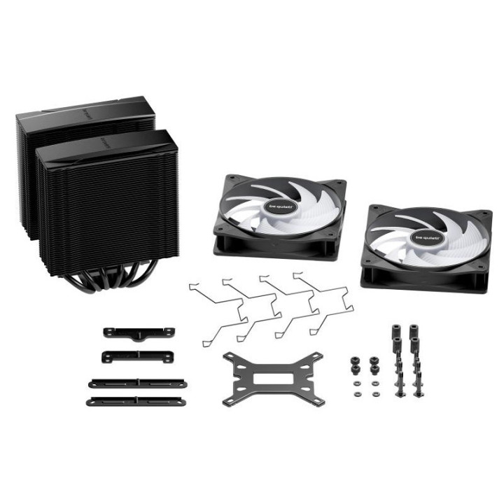 be quiet! PURE ROCK PRO 3 Black| Ventirad double tour, socket Intel et AMD, finition noire, ARGB 