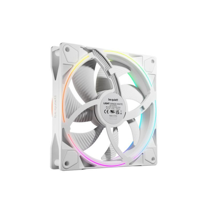 be quiet! Light Wings 140 mm PWM Reverse White | Ventilateur PC ARGB reverse blanc 