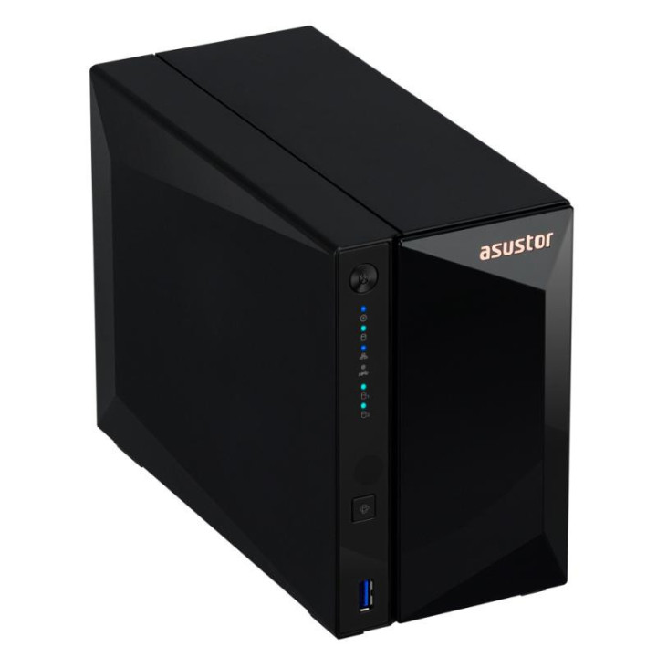 Asustor DRIVESTOR 2 Pro Gen2 AS3302T v2 NAS Realtek RTD1619B 2 Go DDR4 ADM Noir 