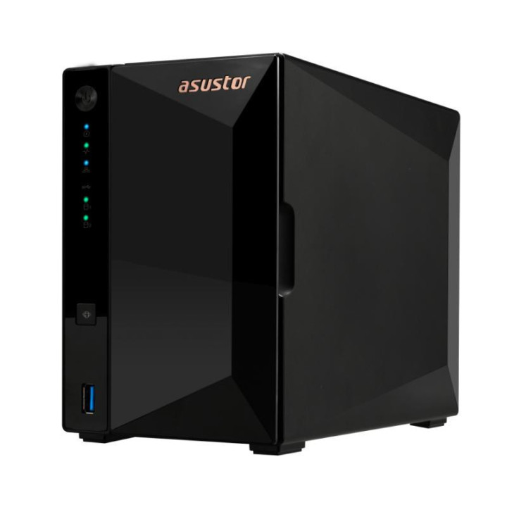 Asustor DRIVESTOR 2 Pro Gen2 AS3302T v2 NAS Realtek RTD1619B 2 Go DDR4 ADM Noir 