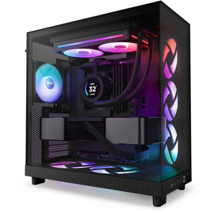 NZXT RF-U24HF-B1 système de refroidissement d?ordinateur Boitier PC Ventilateur Noir 