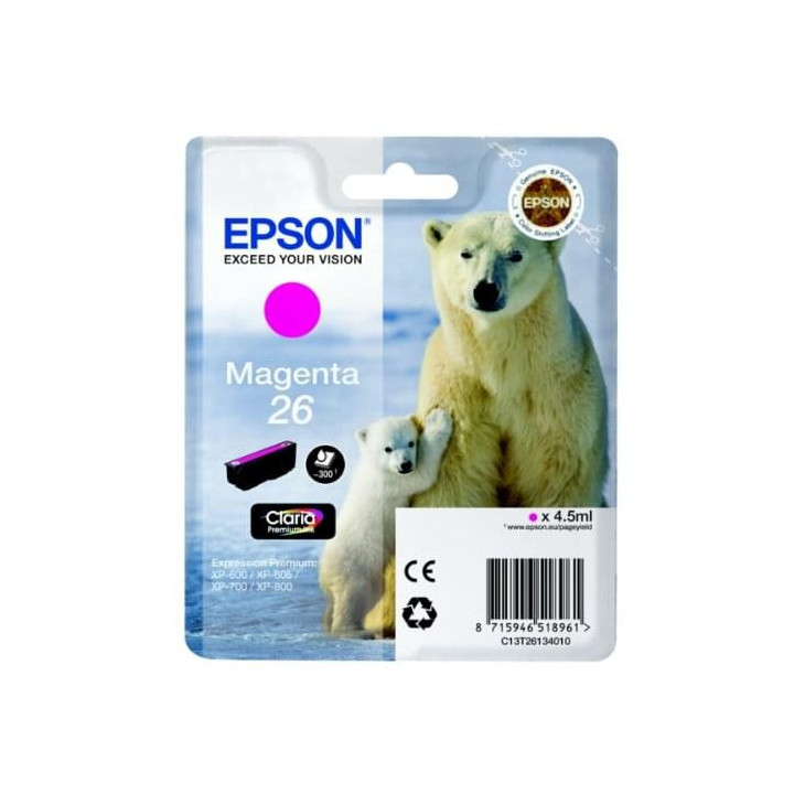 Cartouche d'encre Magenta 26 - T2613 - C13T26134010 | Epson 
