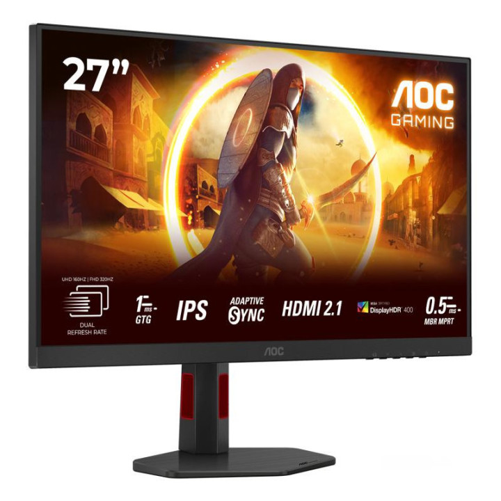 AOC G4 U27G4R écran plat de PC 68,6 cm (27") 3840 x 2160 pixels 4K Ultra HD LED Noir, Rouge 