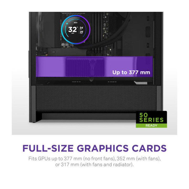 NZXT H3 Flow micro-ATX Mid-tower Case - All Black Color 