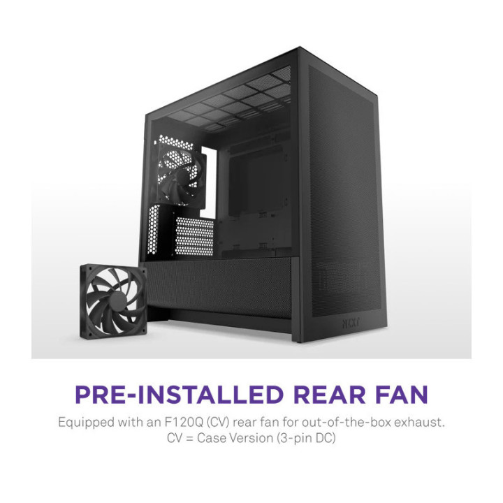 NZXT H3 Flow micro-ATX Mid-tower Case - All Black Color 
