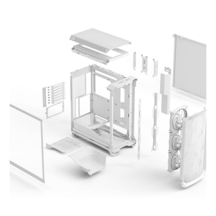 Meshify 3 White RGB TG Clear Tin 