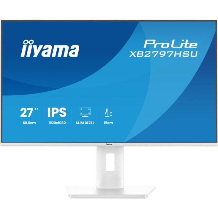 iiyama ProLite XB2797HSU-W1 écran plat de PC 68,6 cm (27") 1920 x 1080 pixels Full HD LED Blanc 