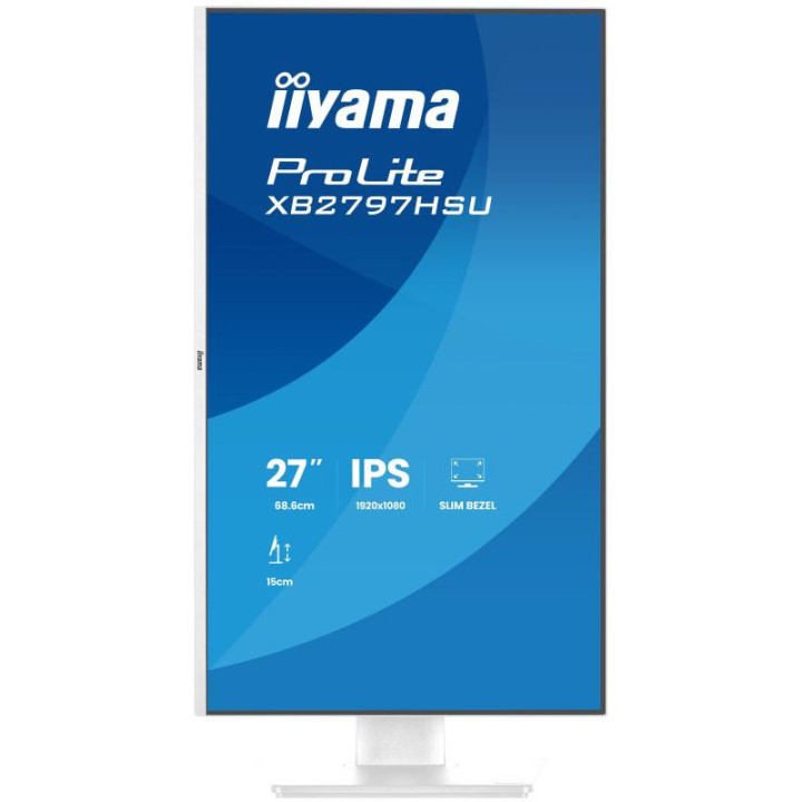 iiyama ProLite XB2797HSU-W1 écran plat de PC 68,6 cm (27") 1920 x 1080 pixels Full HD LED Blanc 