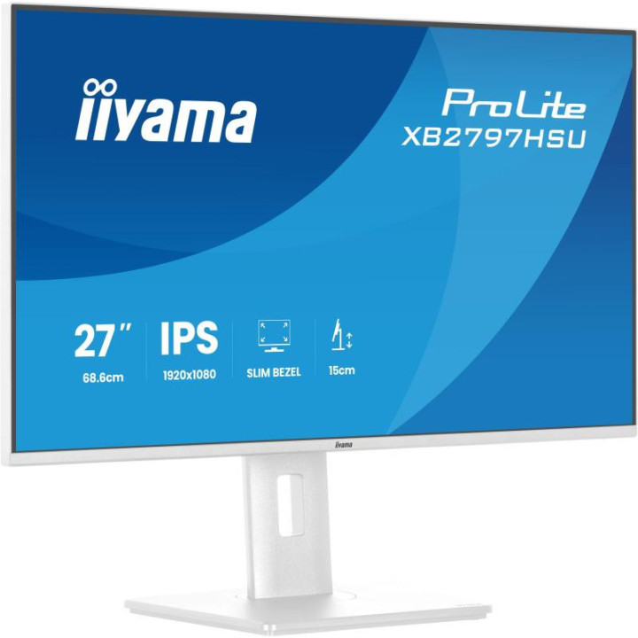 iiyama ProLite XB2797HSU-W1 écran plat de PC 68,6 cm (27") 1920 x 1080 pixels Full HD LED Blanc 