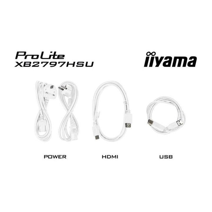 iiyama ProLite XB2797HSU-W1 écran plat de PC 68,6 cm (27") 1920 x 1080 pixels Full HD LED Blanc 
