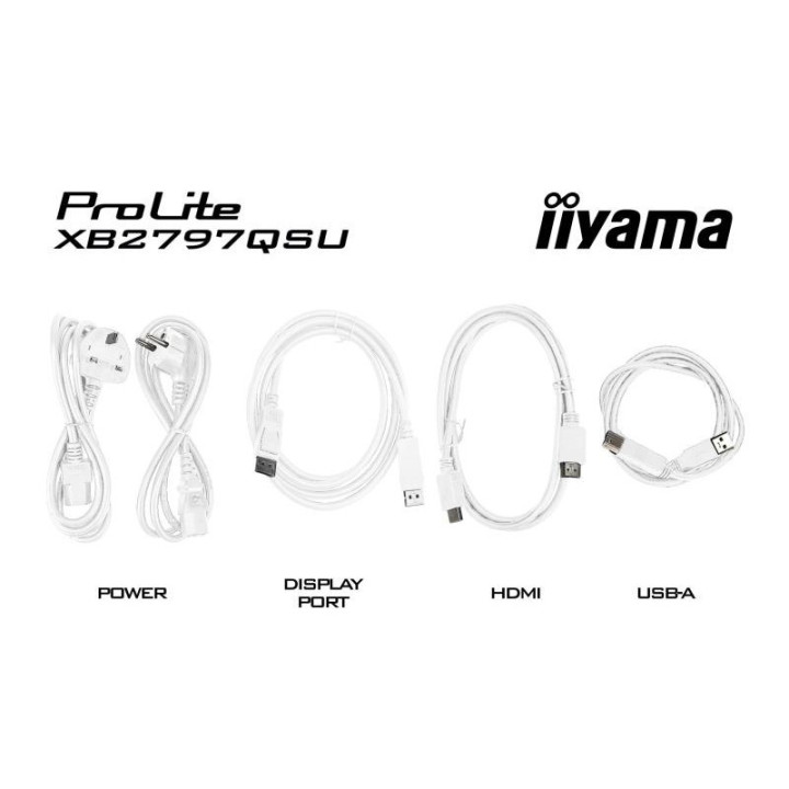 iiyama ProLite XB2797QSU-W1 écran plat de PC 68,6 cm (27") 2560 x 1440 pixels Quad HD LED Blanc 
