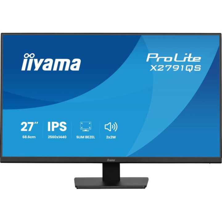 iiyama ProLite X2791QS-B1 écran plat de PC 68,6 cm (27") 2560 x 1440 pixels Quad HD LED Noir 