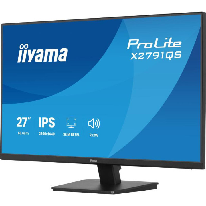 iiyama ProLite X2791QS-B1 écran plat de PC 68,6 cm (27") 2560 x 1440 pixels Quad HD LED Noir 