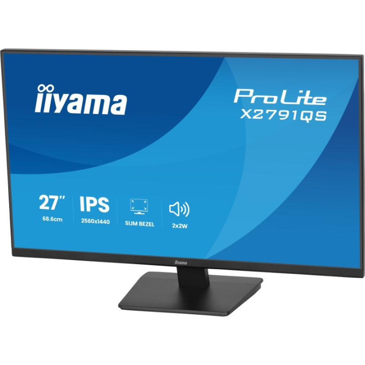 iiyama ProLite X2791QS-B1 écran plat de PC 68,6 cm (27") 2560 x 1440 pixels Quad HD LED Noir 