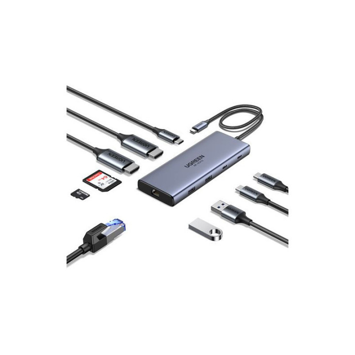 UGREEN Hub 10 en 1 3xUSB3.2/USB-C/HDMI 4K *15596 