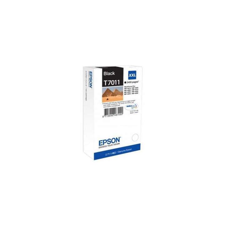 Cartouche d'encre Noire XXL T7011 - 3400p - C13T70114010 | Epson 