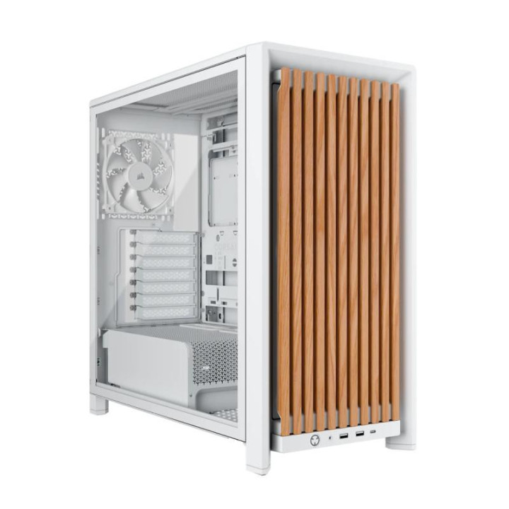 CORSAIR FRAME 4000D  WOOD RS,  WHITE 