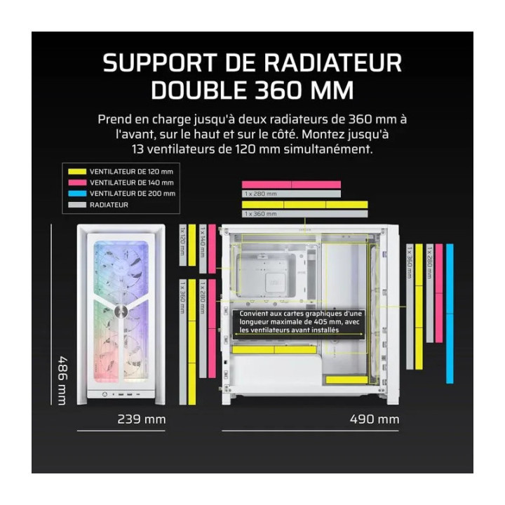 CORSAIR FRAME 4000X  RS, WHITE 