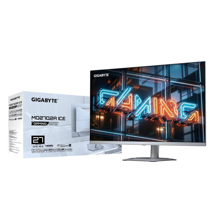 GIGABYTE MO27Q2A ICE 27? OLED 2K QHD Gaming Monitor - 2560 x 1440, 280Hz, 0.03ms, 250 cd/m², FreeSync Premium Pro, DisplayHDR Tr