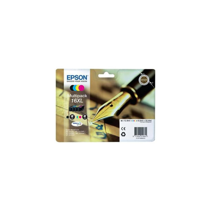 Cartouche d'encre Multipack (N,J,C,M) 16XL - T1636 - C13T16364012 | Epson 
