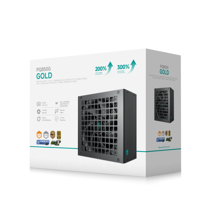 DEEPCOOL PQ850G - FULL MOD ATX 3.1 - 80 PLUS Gold 
