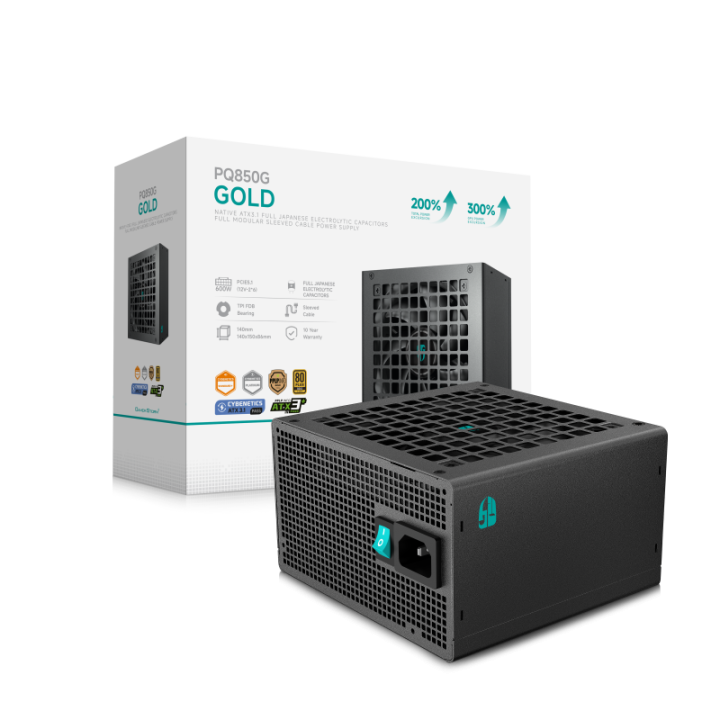 DEEPCOOL PQ850G - FULL MOD ATX 3.1 - 80 PLUS Gold 