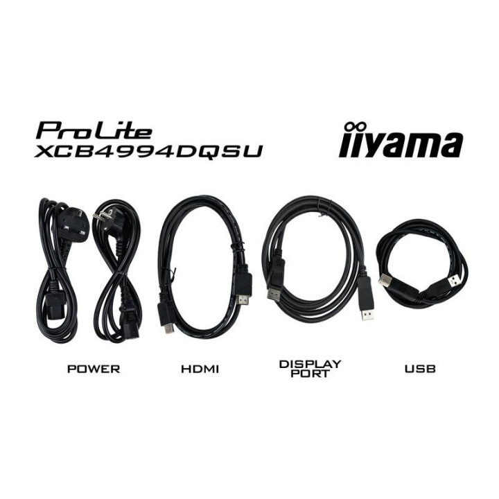 iiyama ProLite XCB4994DQSU-B1 écran plat de PC 124,5 cm (49") 5120 x 1440 pixels Dual QHD LCD Noir 