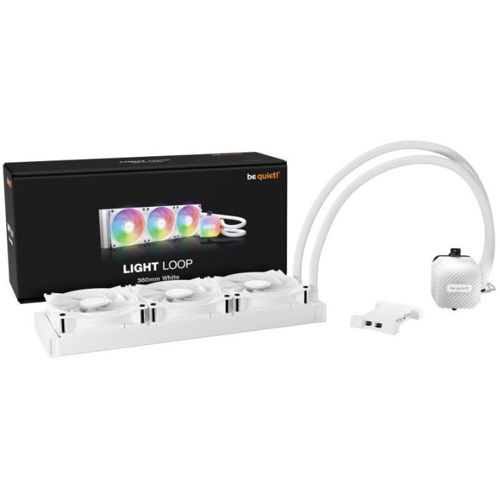 be quiet! Light Loop 360 mm White | Système de refroidissement liquide tout-en-un, 360 mm, blanc, socket Intel et AMD, ARGB 