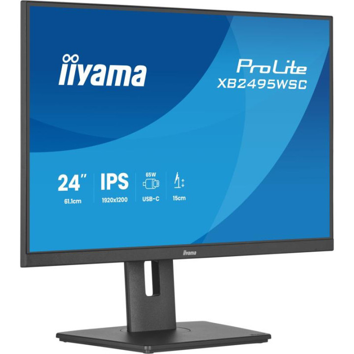 iiyama ProLite XB2495WSC-B1 écran plat de PC 61,2 cm (24.1") 1920 x 1200 pixels WUXGA LED Noir 