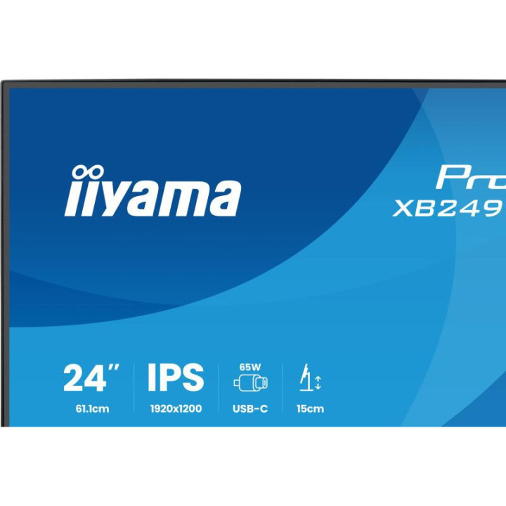 iiyama ProLite XB2495WSC-B1 écran plat de PC 61,2 cm (24.1") 1920 x 1200 pixels WUXGA LED Noir 