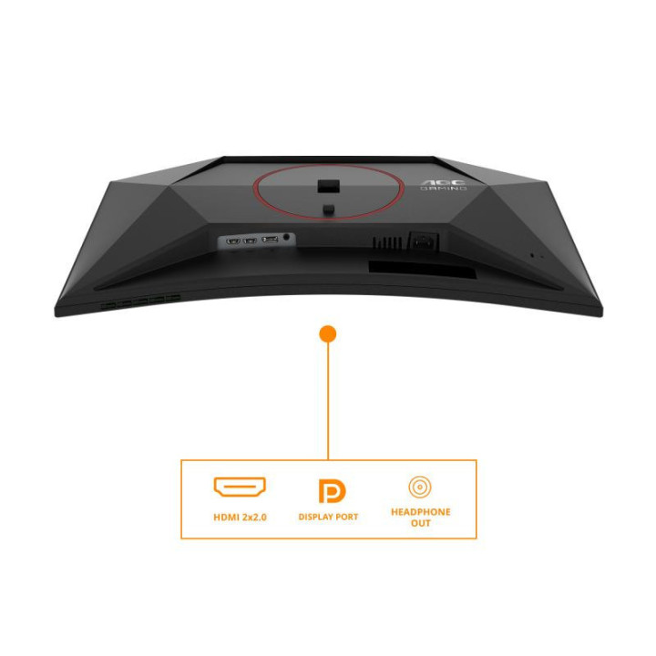 AOC G4 CQ27G4Z2AD écran plat de PC 68,6 cm (27") 2560 x 1440 pixels Quad HD LED Noir, Rouge 