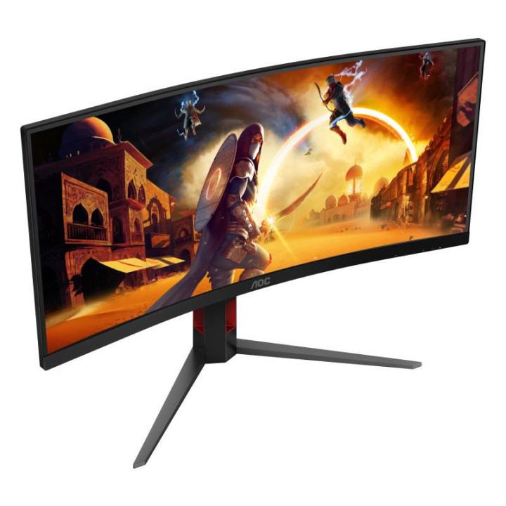 AOC G4 CU34G4 écran plat de PC 86,4 cm (34") 3440 x 1440 pixels Wide Quad HD LED Noir, Rouge 